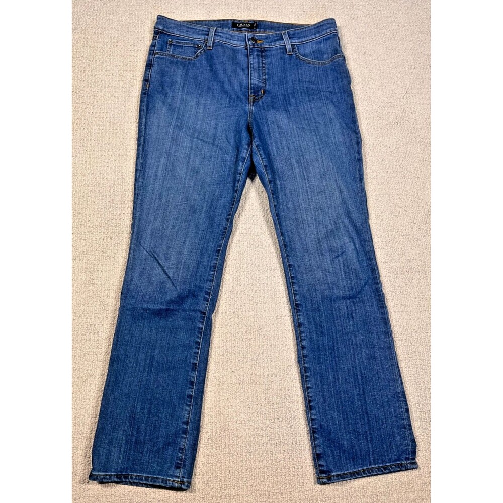 Lauren Ralph Lauren Jeans Womens Blue Size 14 Straight Leg